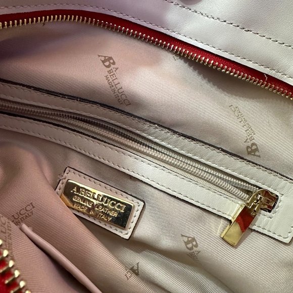 A. Bellucci Red Leather Shoulder Bag - Picture 7 of 14